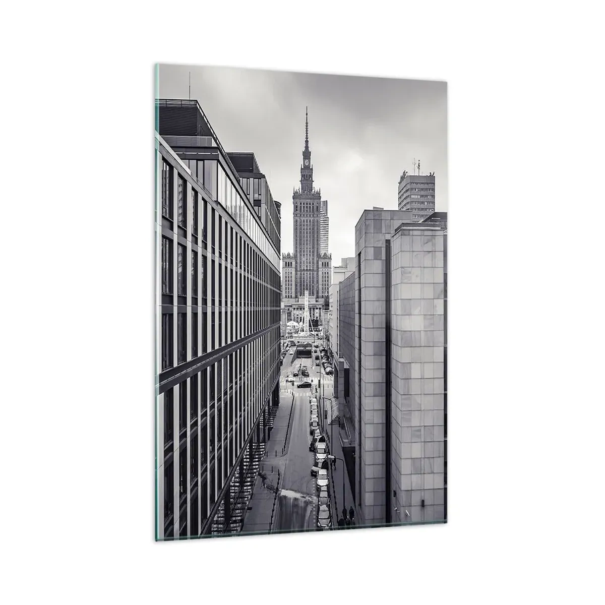Tablou pe sticlă - Vale citadină din Varșovia - 80x120 cm
