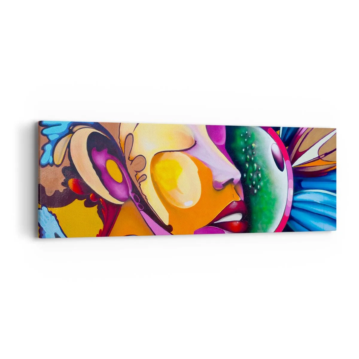 Tablou pe pânză - Atingere de culoare - 90x30 cm