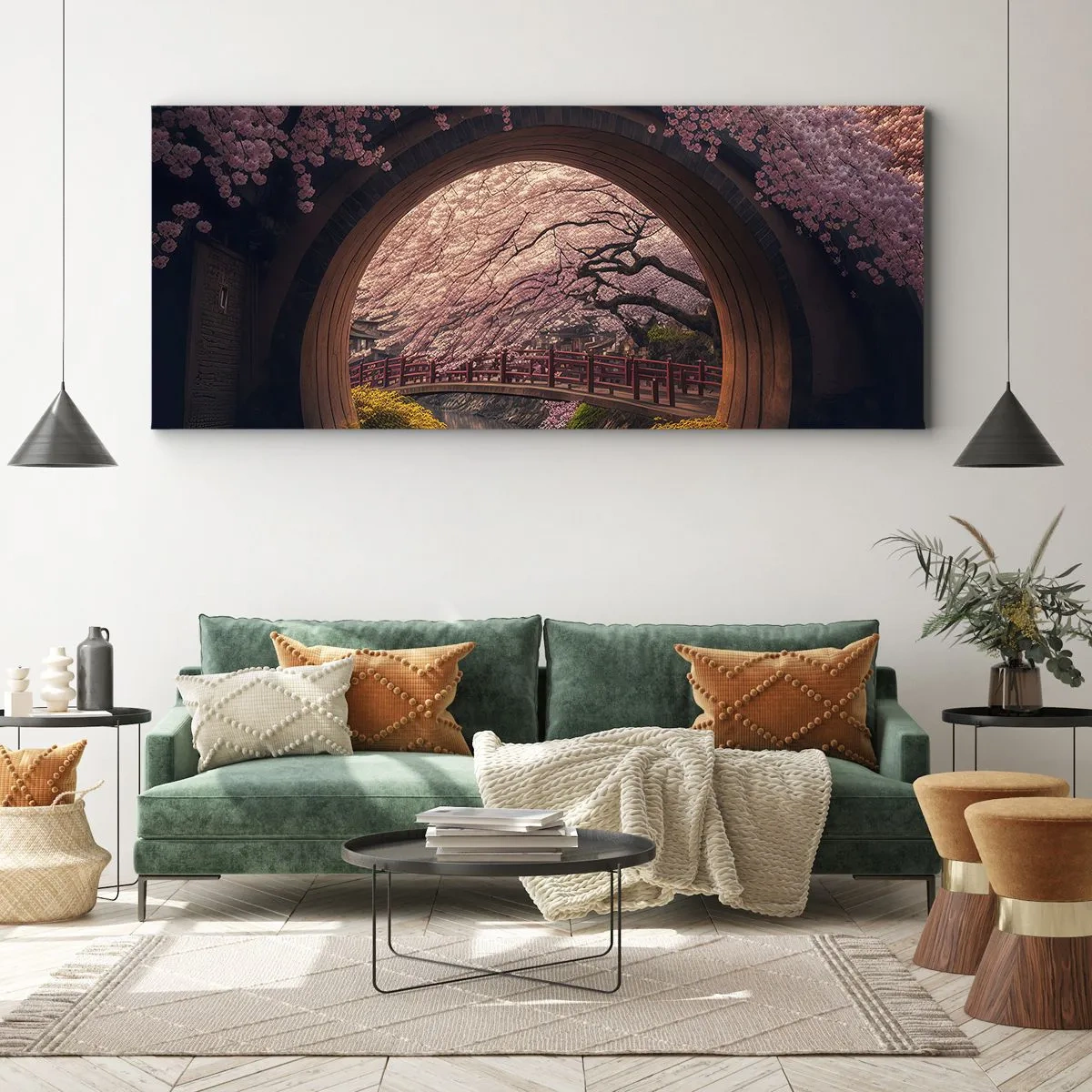 Tablou pe pânză - Primăvara japoneză - 100x40 cm