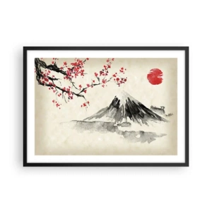 Poster în ramă neagră - Îndrăgostește-te de Japonia - 70x50 cm