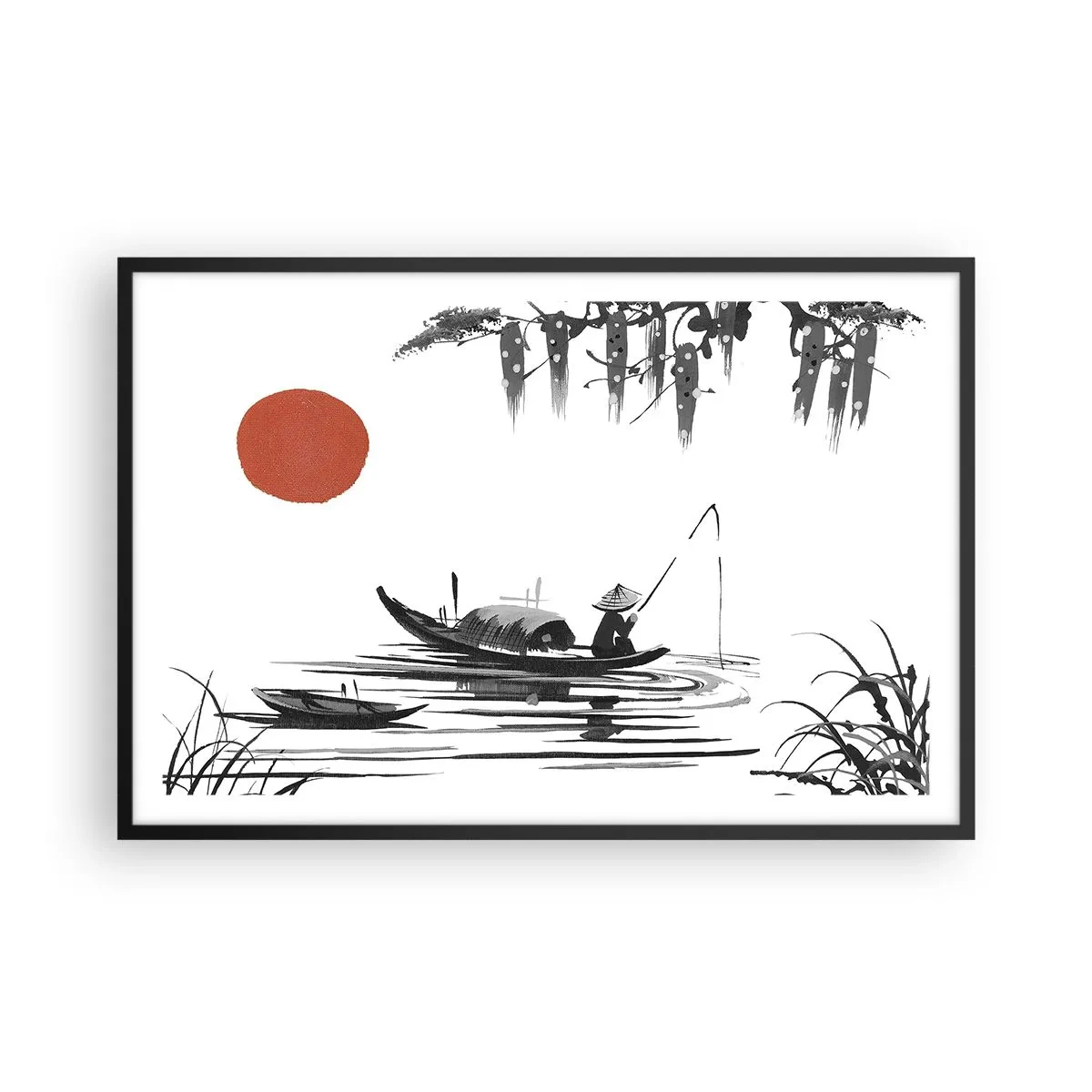Poster în ramă neagră - O după-amiază asiatică - 91x61 cm