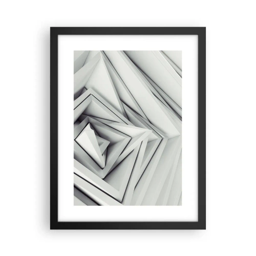 Poster în ramă neagră - Muguri cu unghiuri ascuțite - 30x40 cm