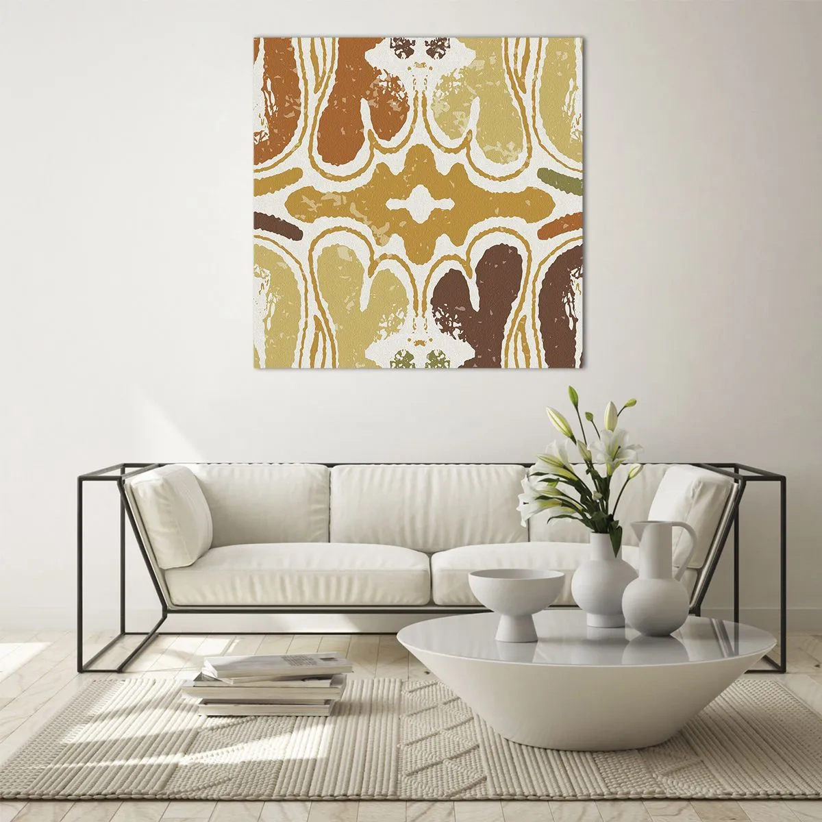 Tablou pe sticlă - Abstracție sentimentală - 30x30 cm