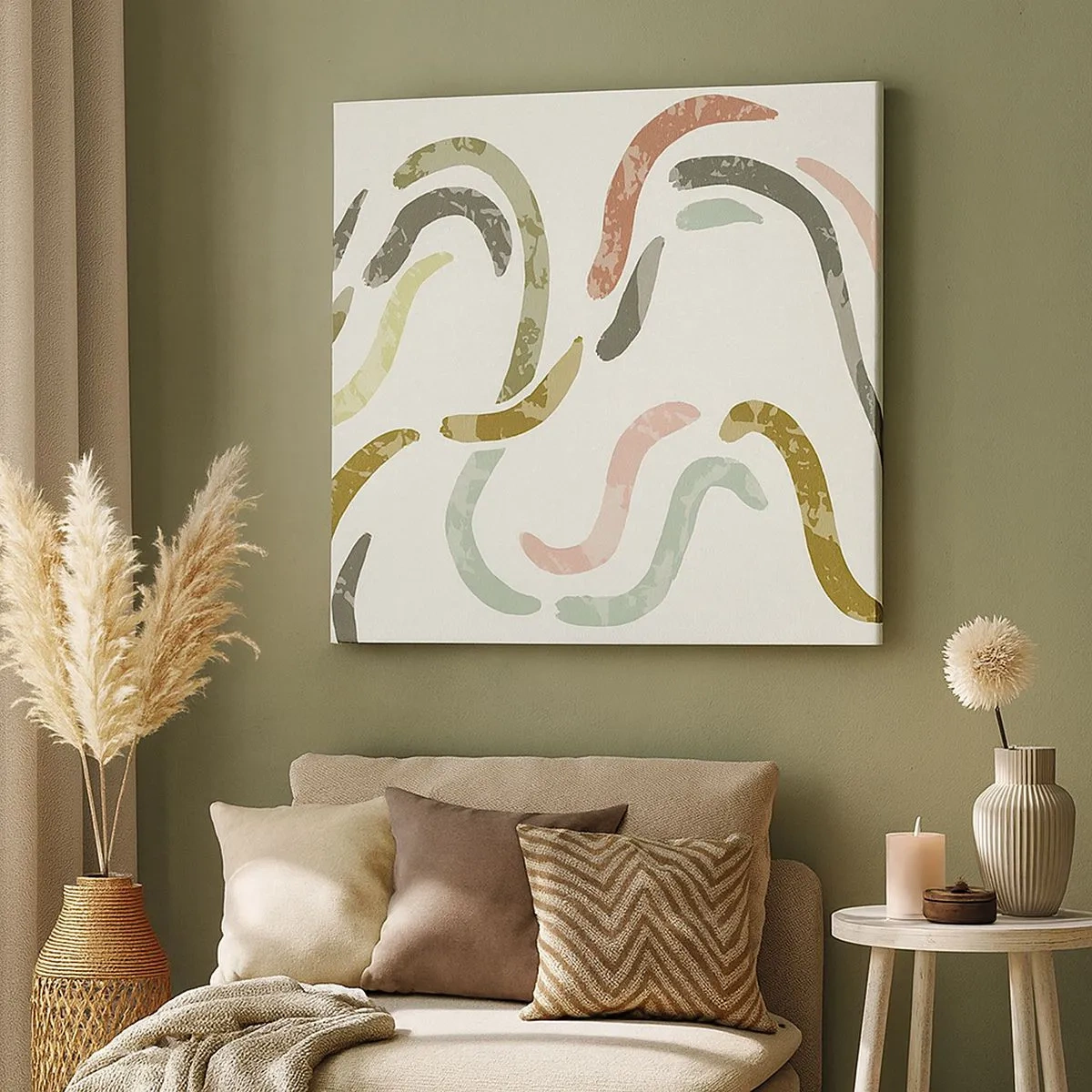 Tablou pe pânză - Dansul vesel al abstracției - 30x30 cm