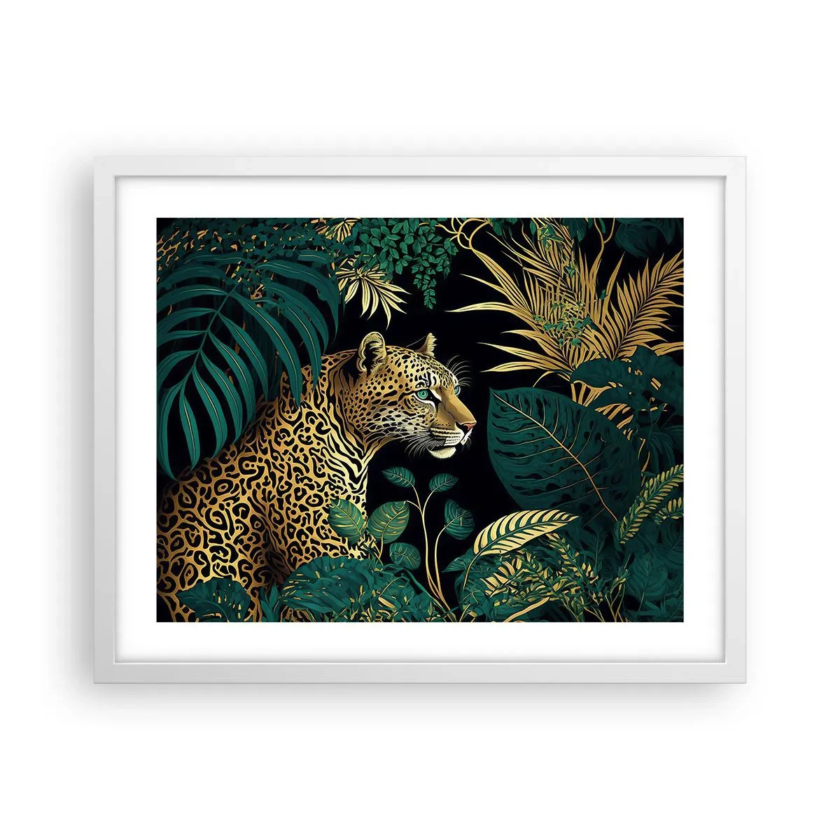 Poster în ramă albă - Domnitorul junglei - 50x40 cm