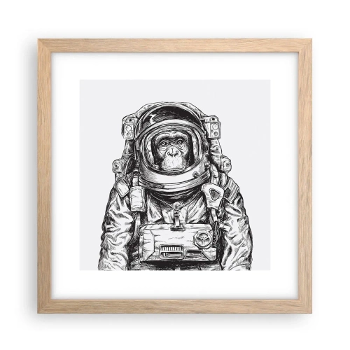 Poster în ramă de stejar deschis - Evoluție alternativă - 30x30 cm