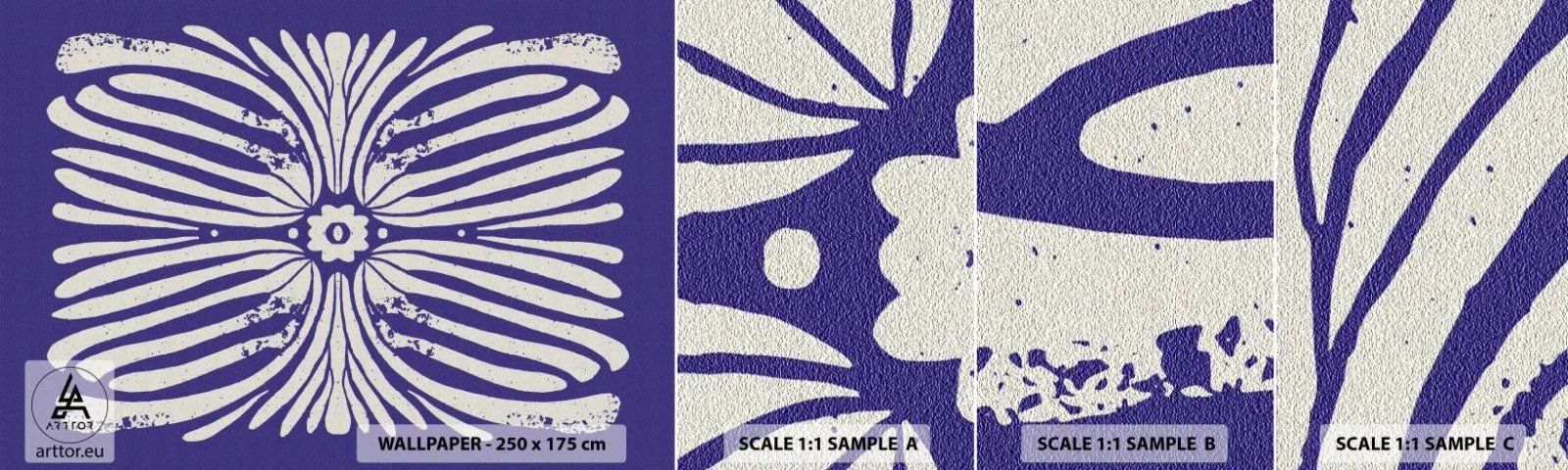 Mostră tapet autocolant Deluxe Sticker - Inspirații etnice - Boho, Botanic, Bucată - 100x30 cm