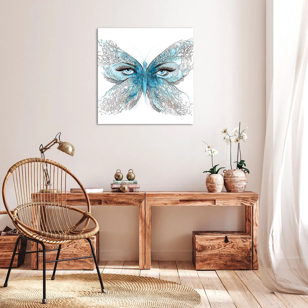 Tablou pe pânză - Polyommatus eros - 50x50 cm