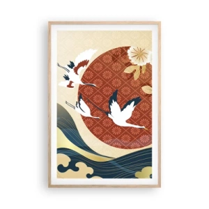 Poster în ramă de stejar deschis - O fabulă japoneză - 61x91 cm