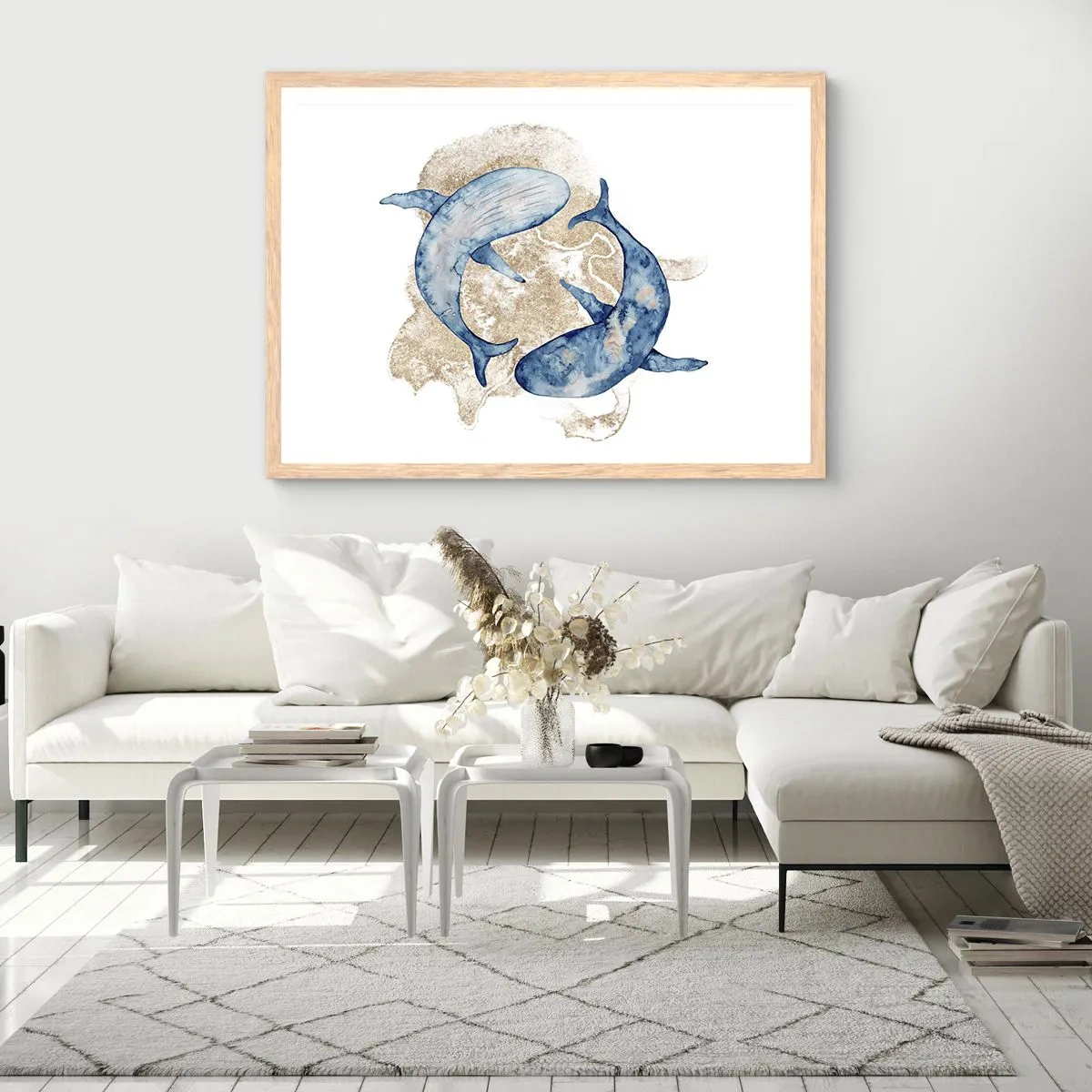 Poster în ramă de stejar deschis - Prietenie sau iubire? - 91x61 cm