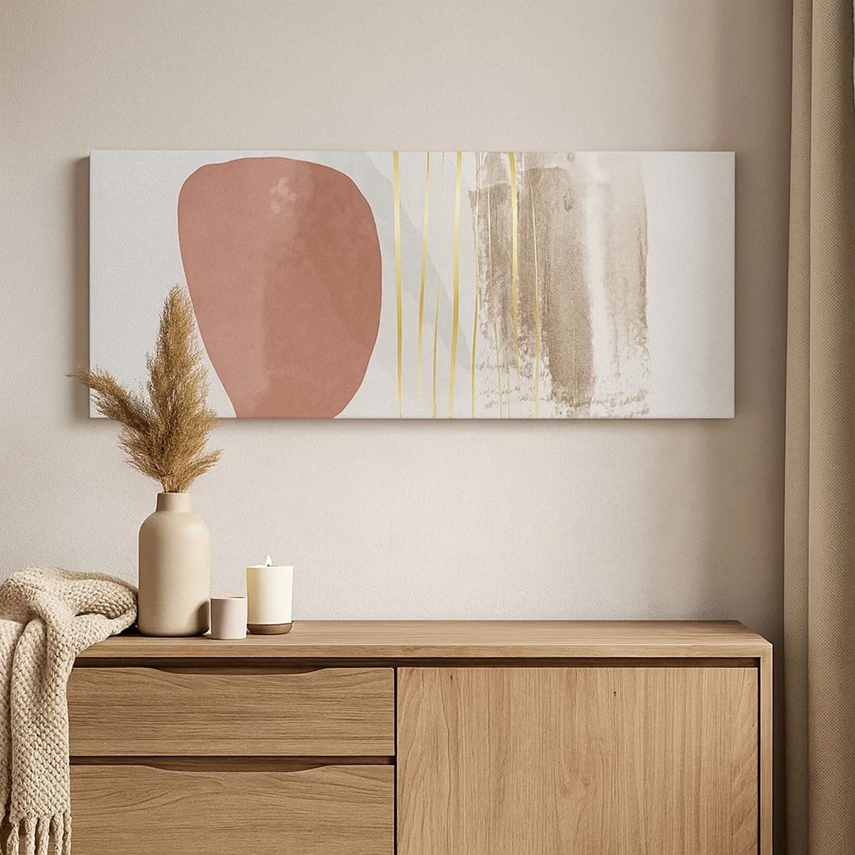 Tablou pe pânză - Colonadă abstractă - 100x40 cm