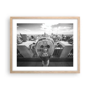 Poster în ramă de stejar deschis - Orașul de deasupra orașelor - 50x40 cm