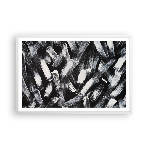 Poster în ramă albă - Abstracție în spirit industrial - 91x61 cm