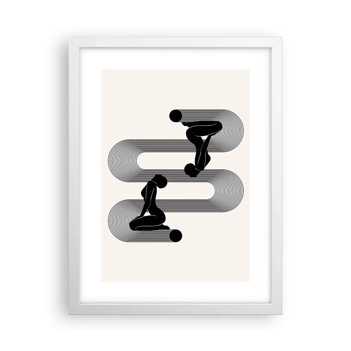 Poster în ramă albă - Simetrie senzuală - 30x40 cm