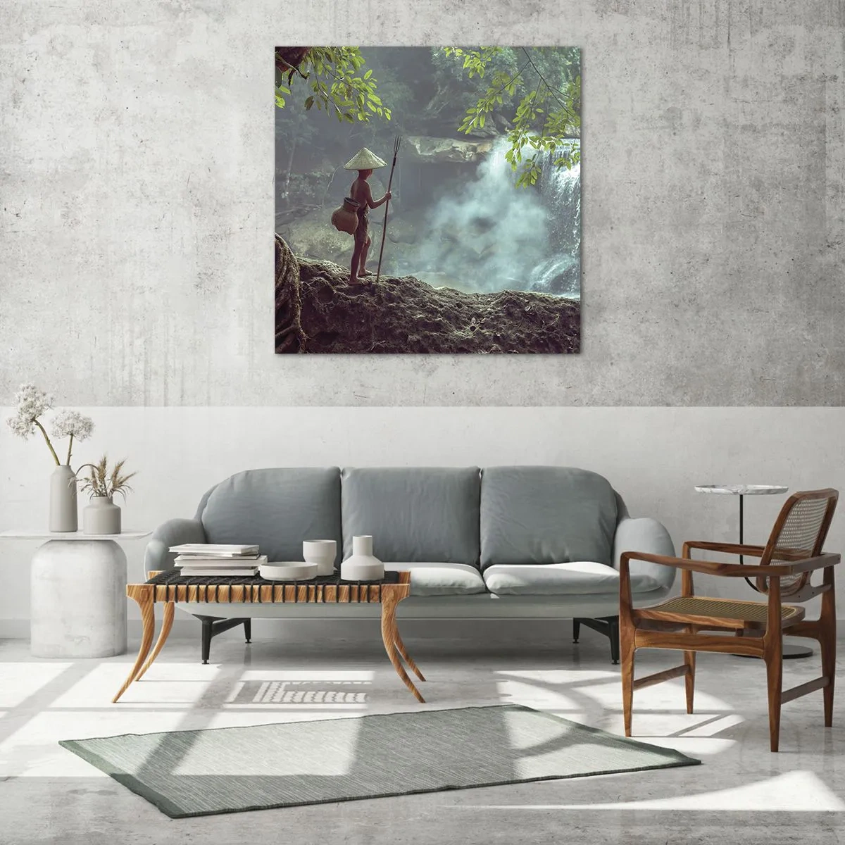 Tablou pe sticlă - Prietenul naturii - 50x50 cm