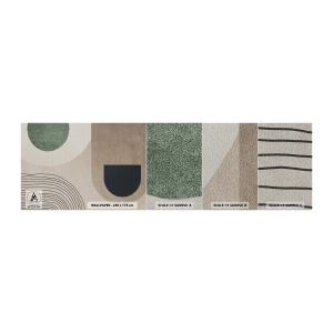 Mostră tapet Premium Sand - Blândețea ovalului - Minimalism, Bucată, Abstracția - 100x30 cm