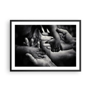Poster în ramă neagră - A fi om - 70x50 cm