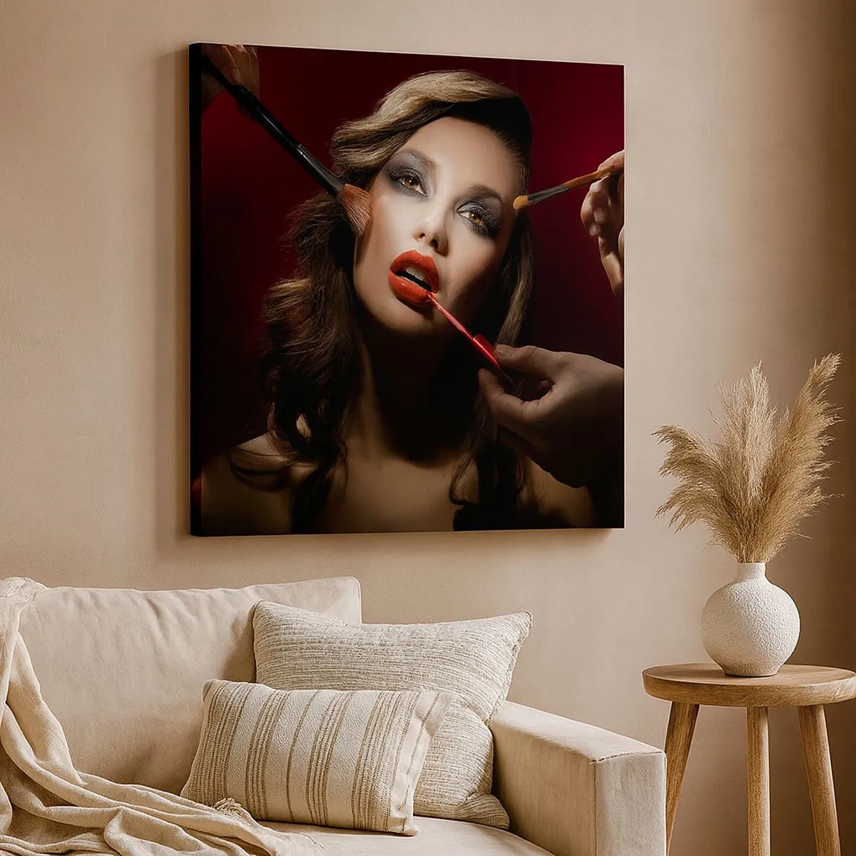 Tablou pe pânză - Frumoasă visătoare - 30x30 cm