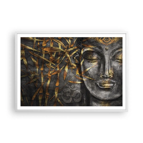 Poster în ramă albă - Simțiți pacea - 100x70 cm