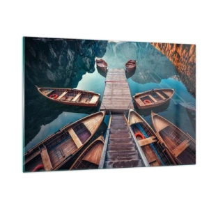 Tablou pe sticlă - Așteptând în port - 120x80 cm