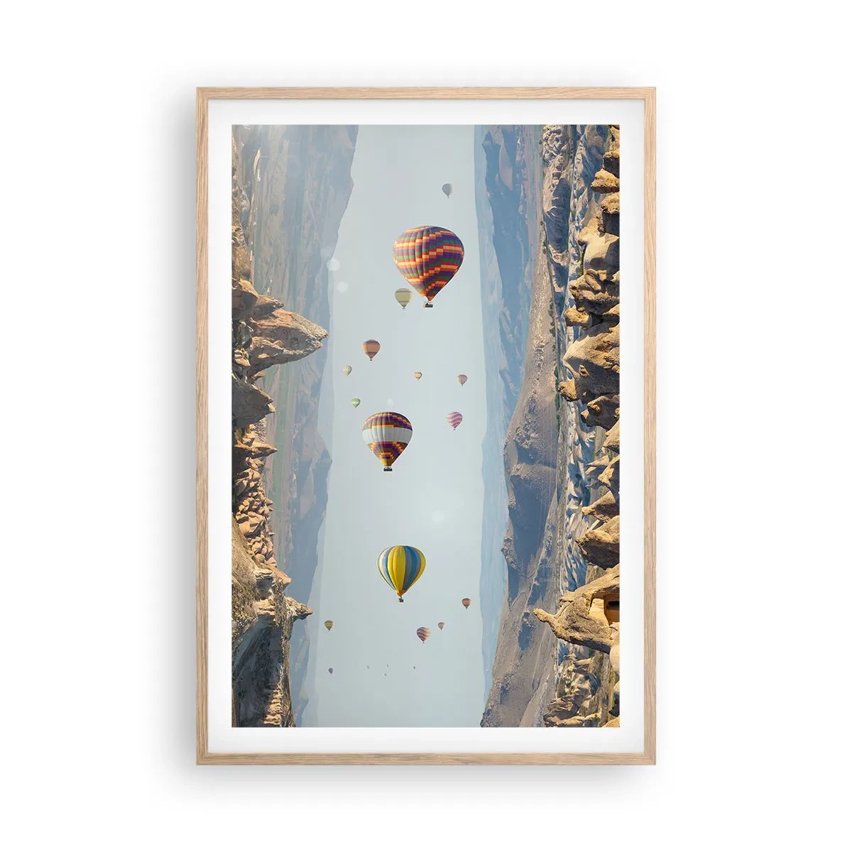 Poster în ramă de stejar deschis - Orice este posibil aici - 61x91 cm