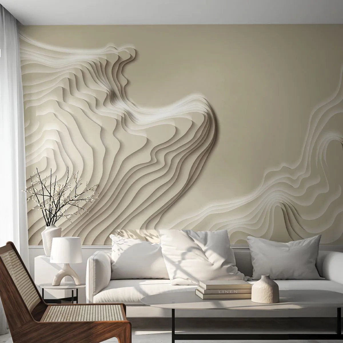Tapet Premium Sand - Topografia artei - Abstracția, Bucată, 3D - 350x256 cm
