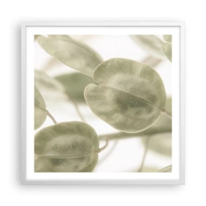 Poster în ramă albă - La început au fost frunzele... - 60x60 cm
