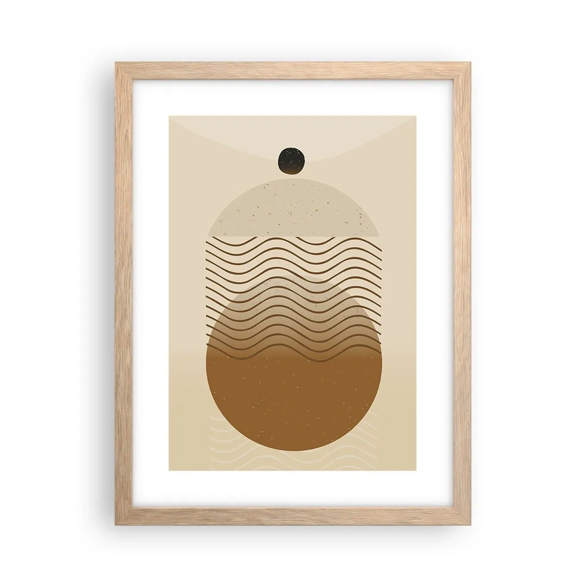 Poster în ramă de stejar deschis - Despre originea figurilor geometrice - 30x40 cm