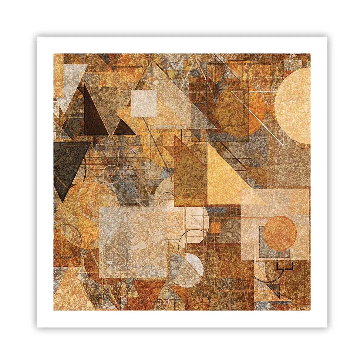 Poster - Studiu cubist de bronz - 60x60 cm