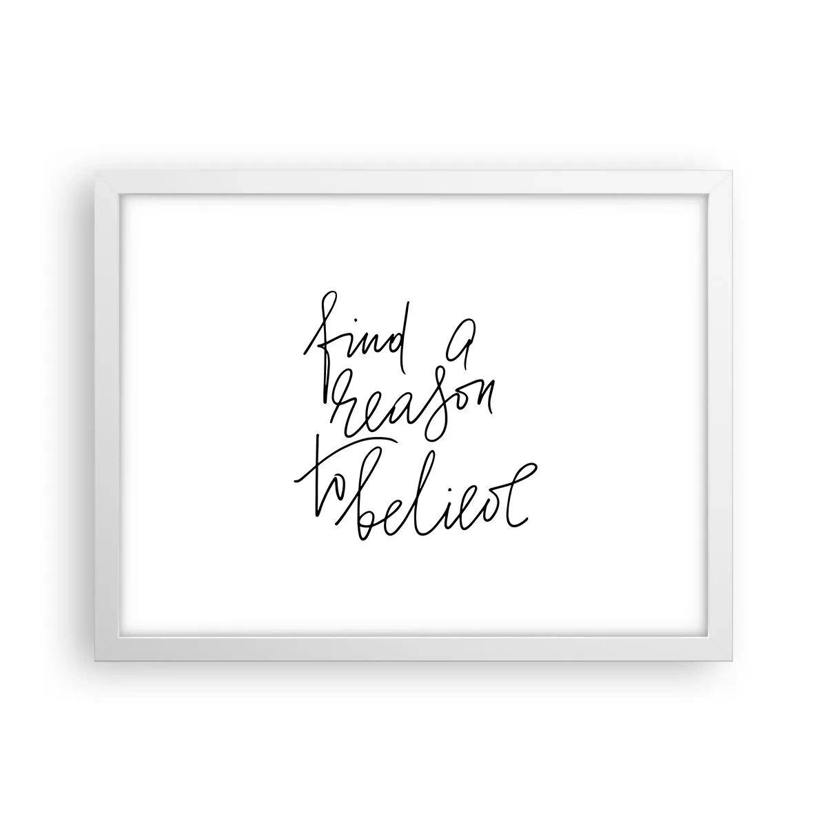Poster în ramă albă - Este posibil - 40x30 cm