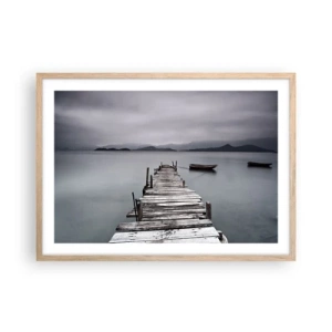 Poster în ramă de stejar deschis - Poți pleca mâine - 70x50 cm