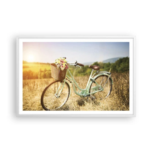 Poster în ramă albă - Mă odihnesc aici un pic - 91x61 cm