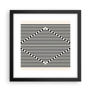 Poster în ramă neagră - Iluzie geometrică - 30x30 cm