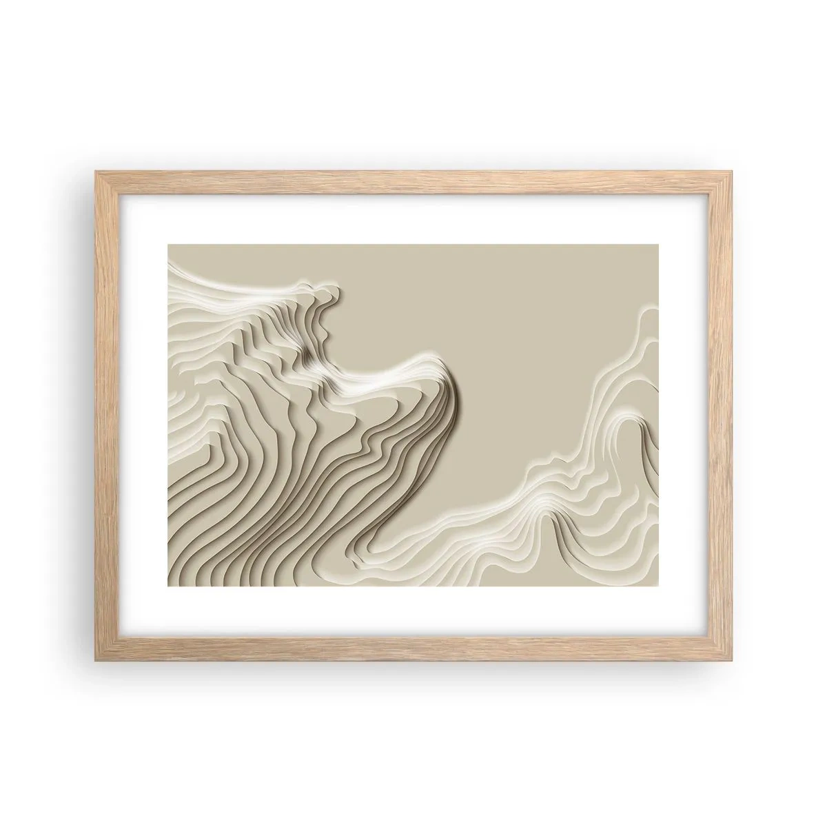 Poster în ramă de stejar deschis - Topografia artei - 40x30 cm