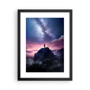 Poster în ramă neagră - Și a simțit viața - 30x40 cm
