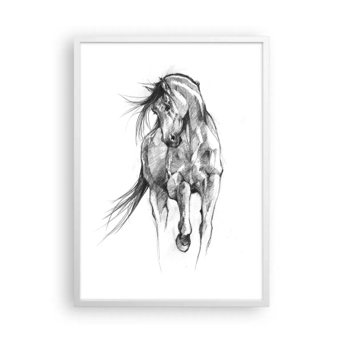 Poster în ramă albă - Într-un trap grațios - 50x70 cm