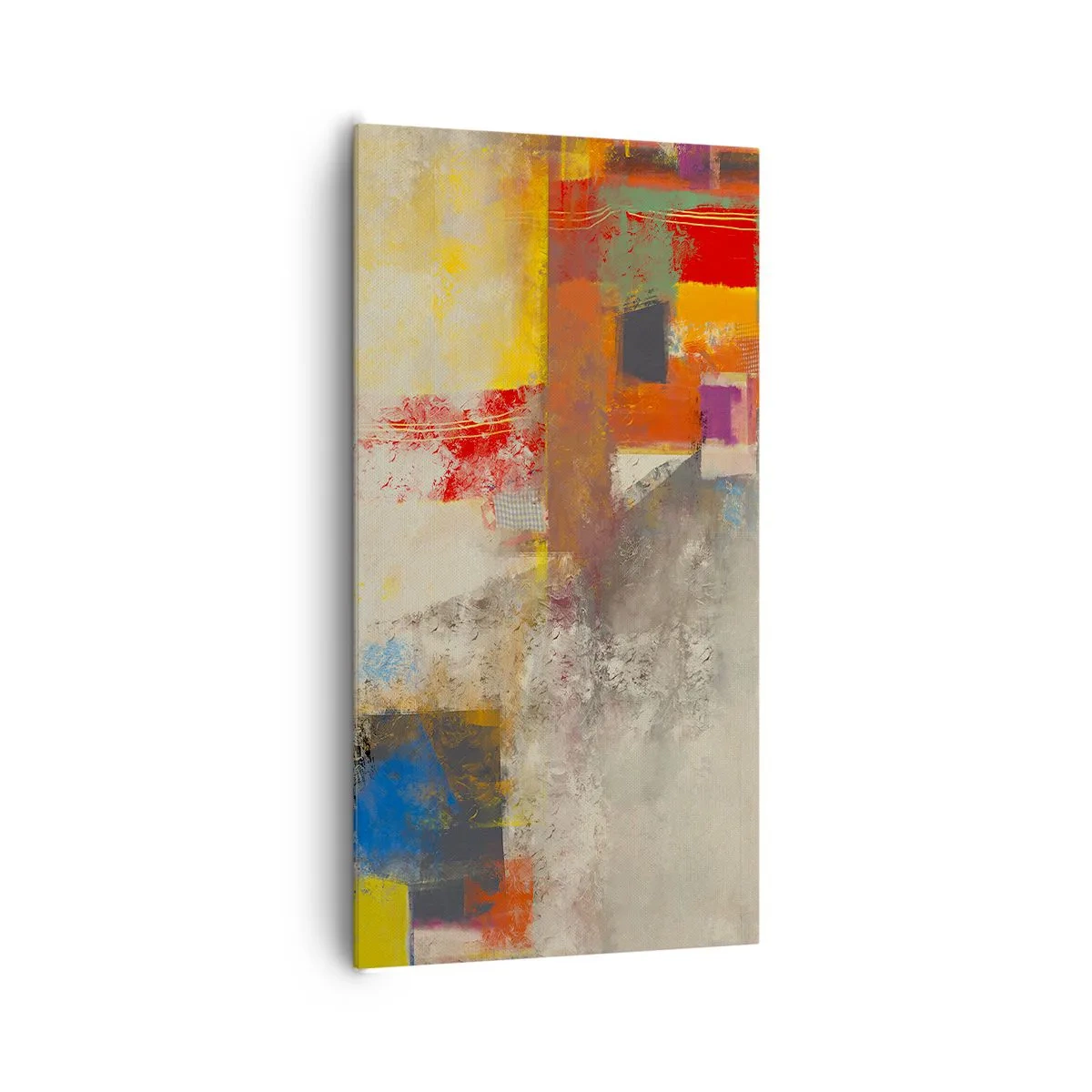 Tablou pe pânză - Geometria culorilor - 65x120 cm
