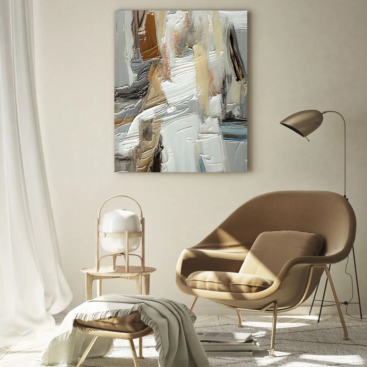 Tablou pe sticlă - Stratificare colorată - 50x70 cm