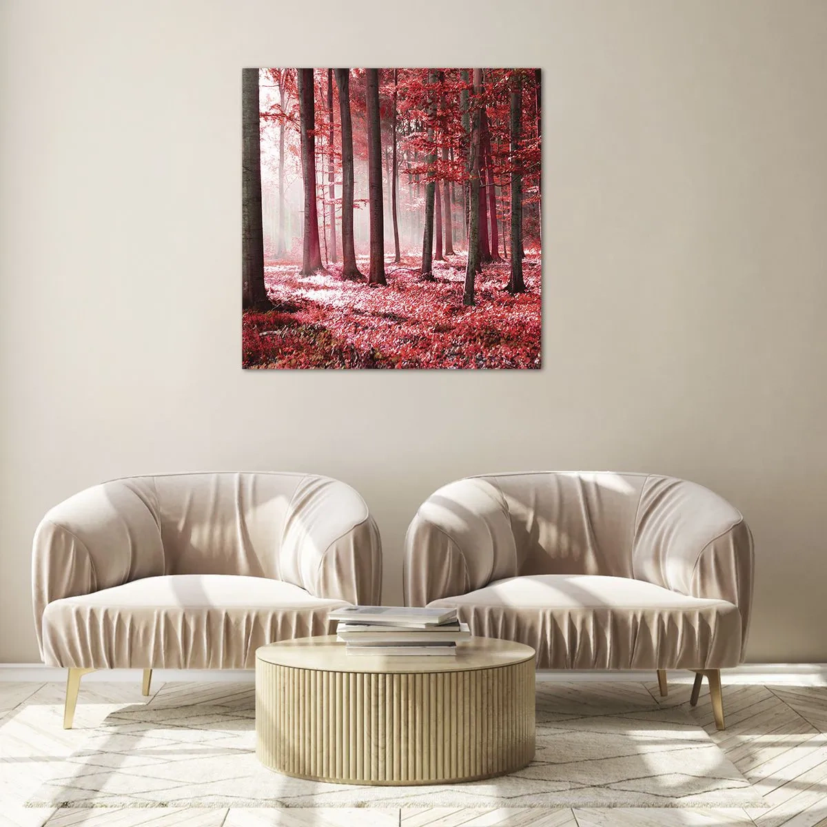 Tablou pe sticlă - Roșie este la fel de frumoasă - 60x60 cm