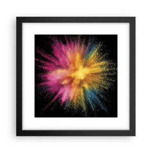 Poster în ramă neagră - Nașterea culorii  - 30x30 cm