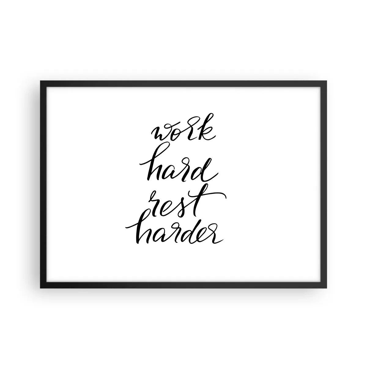 Poster în ramă neagră - Echilibrul vieții - 70x50 cm