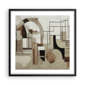 Poster în ramă neagră - Peisaj urban 2.0 - 50x50 cm