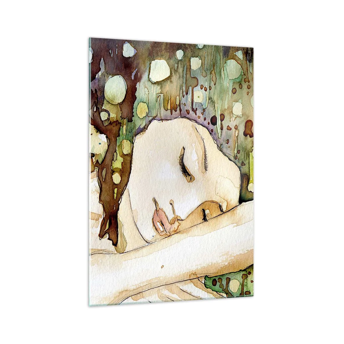 Tablou pe sticlă - Visul violet smarald - 70x100 cm