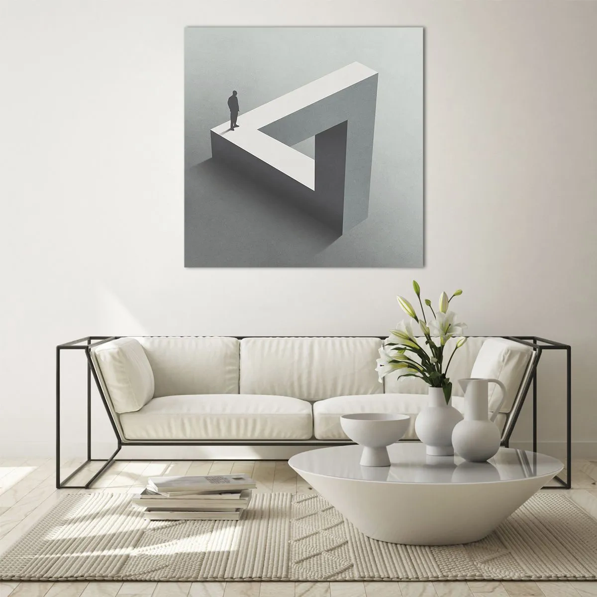 Tablou pe sticlă - Și totuși este posibil - 60x60 cm