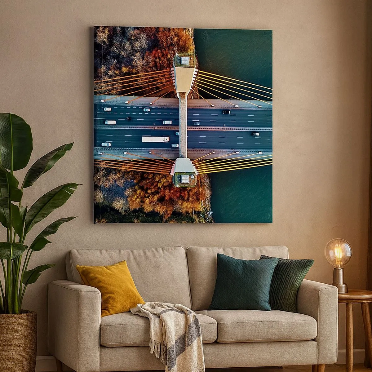 Tablou pe pânză - Din pădure spre apă - 30x30 cm