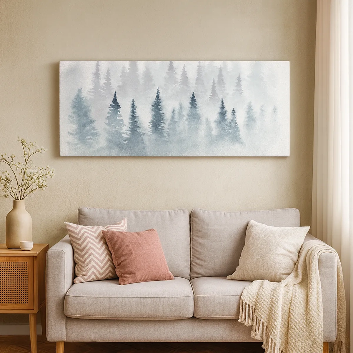 Tablou pe pânză - Înfășurate în ceață - 30x30 cm