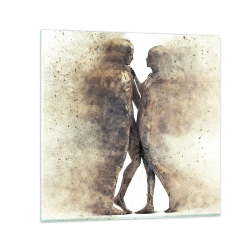 Tablou pe sticlă - Din praf s-au ridicat la iubire - 40x40 cm