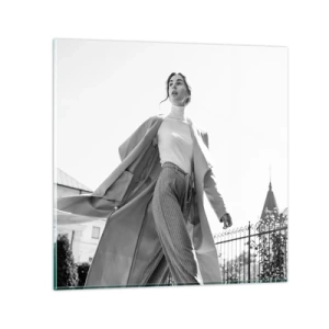 Tablou pe sticlă - Vii cu mine? - 70x70 cm