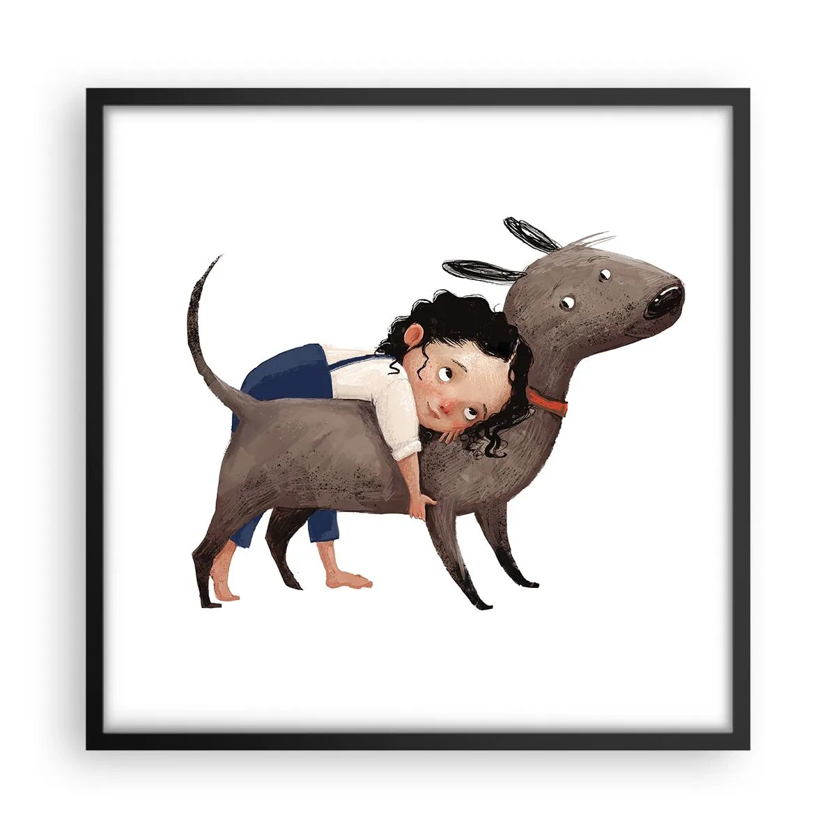 Poster în ramă neagră - Cei mai buni prieteni - 50x50 cm
