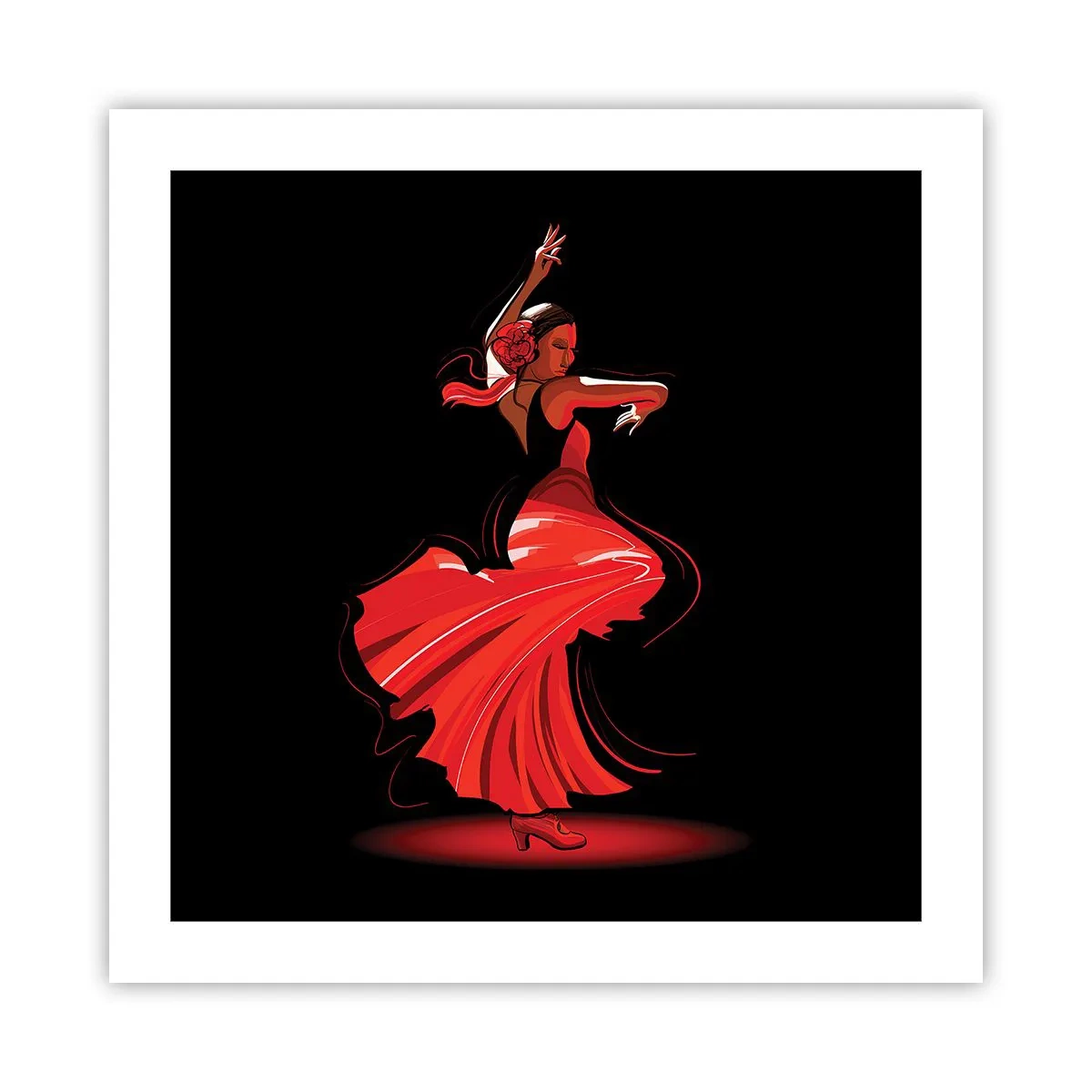 Poster - Spiritul înflăcărat al flamenco-ului - 50x50 cm